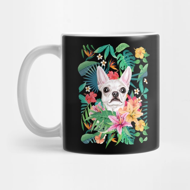 Tropical Short Haired White Chihuahua 3 by LulululuPainting